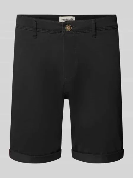 Bermudy o kroju regular fit z wpuszczanymi model ‘IBOWIE’ Jack & Jones czarne