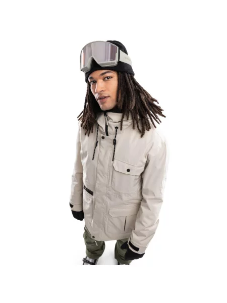 Kurtka snowboardowa premium Ultimate Astun beżowa