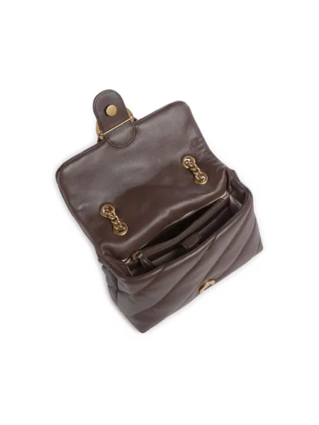 PINKO Torebki Kobieta ONE SIZE Skóra Mini Love Bag Puff Torba na ramię brązowy