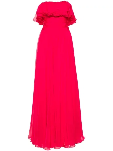 Rochie Gemy Maalouf cu volane roz