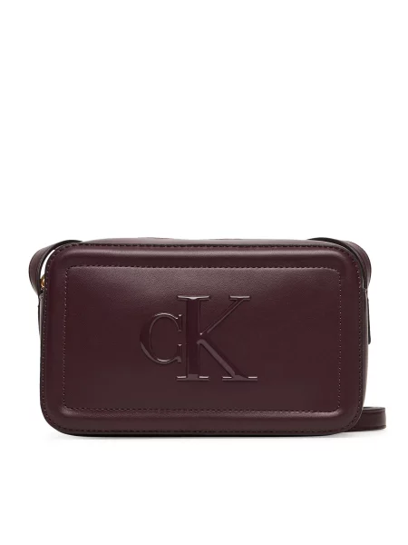 Calvin Klein Ročna torba Bold Ck Camera Bag Bordo rdeča vijolična