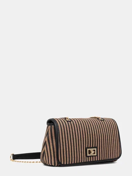Valentino Bags geantă crossbody pentru femei împletită SELENE maro