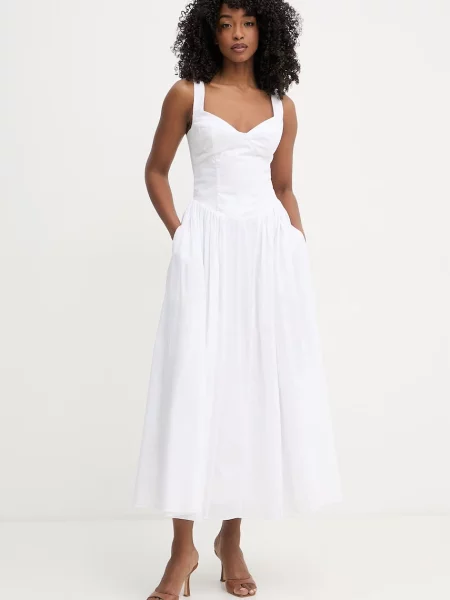 Bardot sukienka gorsetowa biała