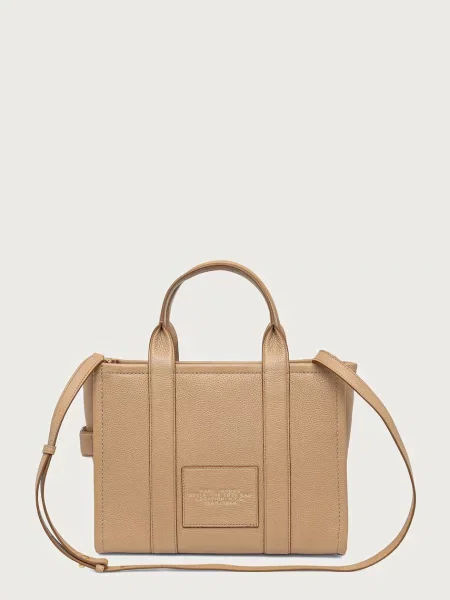 MARC JACOBS torebka crossbody skórzana THE MEDIUM TOTE beżowa