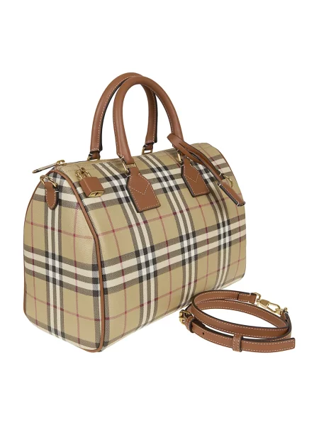 Torebka Burberry w kratę brązowa