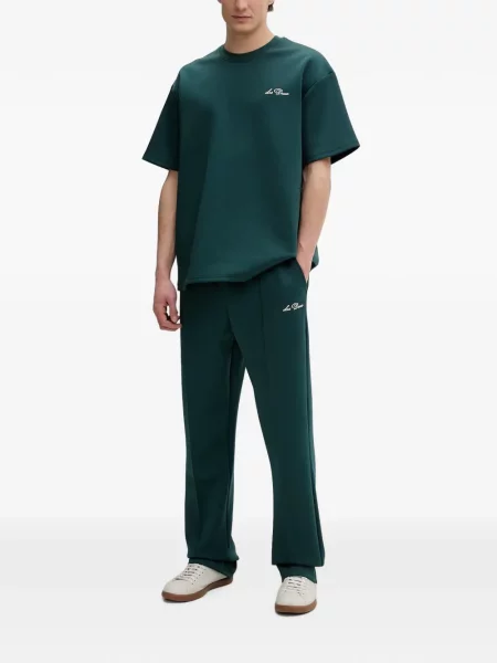 Tricou Les Deux cu broderie verde