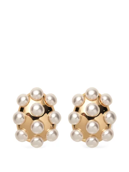 Cercei Carolina Herrera cu tepi auriu