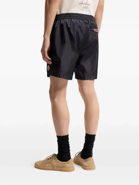 Slip de baie Moncler cu autograf albastru