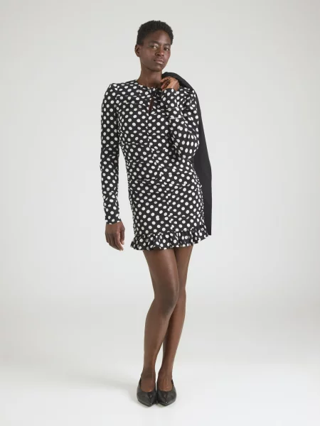 Essentiel Antwerp Rochie JAST RUCHED negru alb