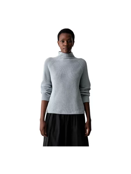 Sweter z czystej bawełny o kroju regular fit Marc O'polo niebieski
