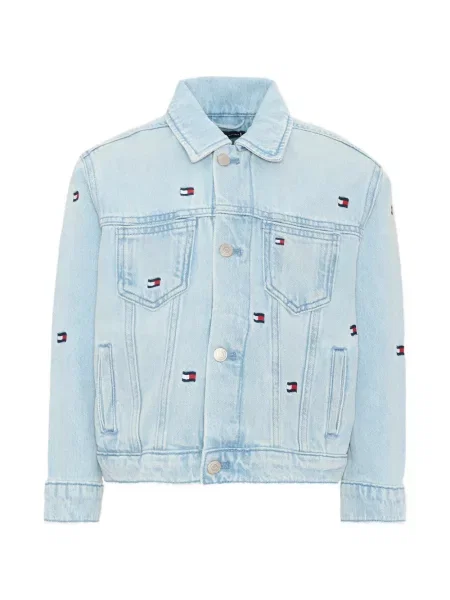 Kurtka jeansowa dziecięca Tommy Hilfiger niebieska