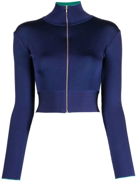 Dzianinowy kardigan Herve L. Leroux niebieski