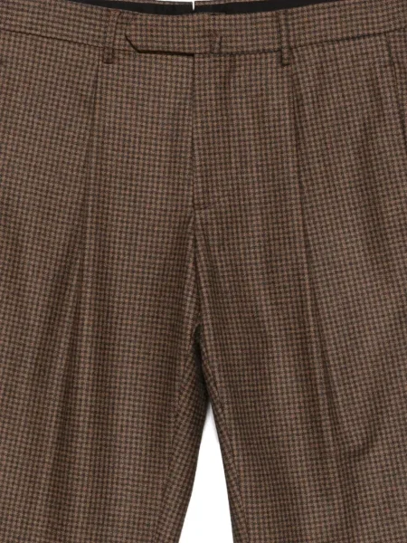 Pantaloni Dell'oglio în carouri maro