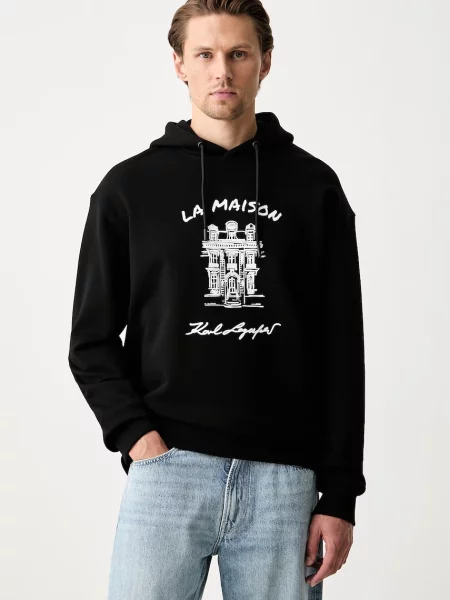 Karl Lagerfeld hanorac oversized pentru bărbați din negru
