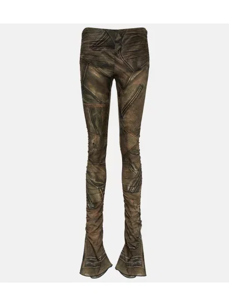 Pantaloni Blumarine cu talie joasă cu imagine verde