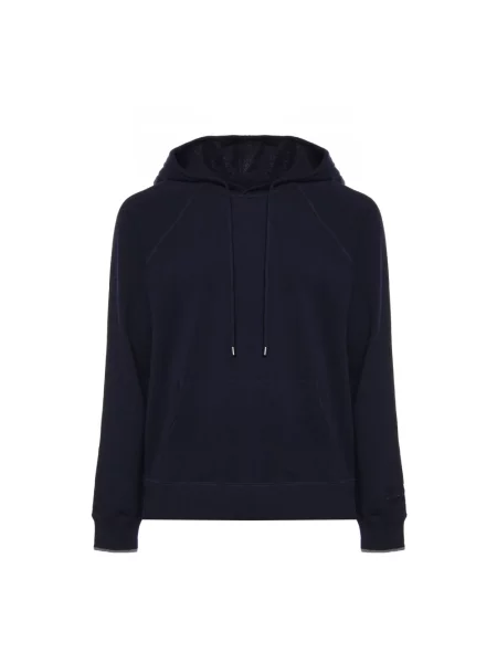 Bluza z kapturem Mc2 Saint Barth wełniana z kapturem niebieska