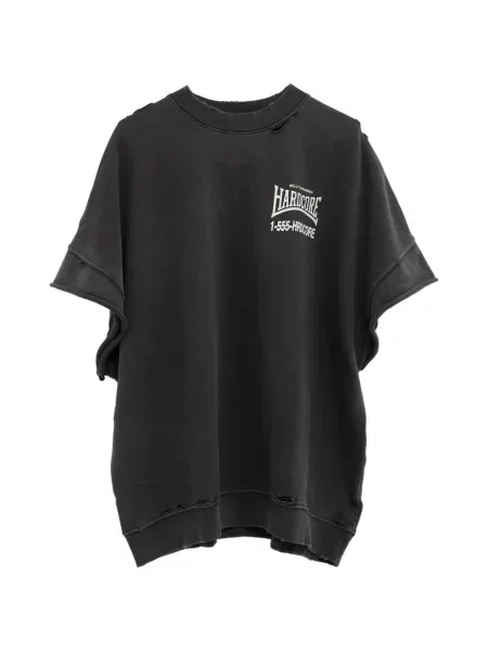 Grafic tricou Willy Chavarria rupți negru