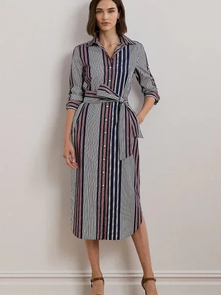 Lauren Ralph Lauren sukienka multicolor midi prosta