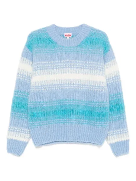Pulover Kenzo cu dungi cu decolteu rotund albastru