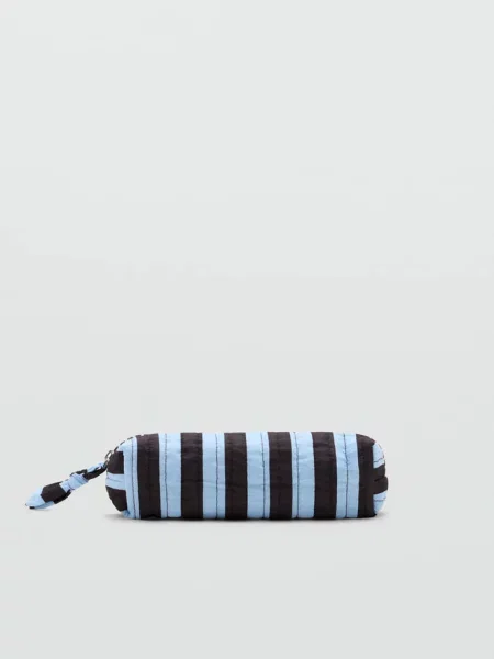Pikowane etui z bawełny w paski Teen uniwersalny MANGO TEEN niebieski