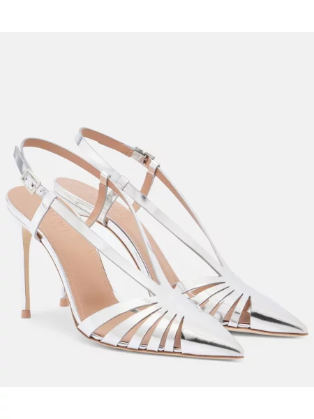 Pantofi cu toc Malone Souliers din piele slingback