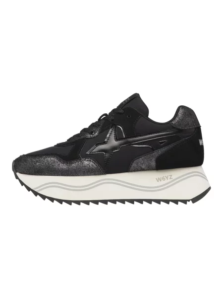 Sneakersy W6yz skórzane czarne
