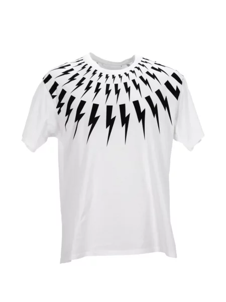 Tricou Neil Barrett cu imagine alb