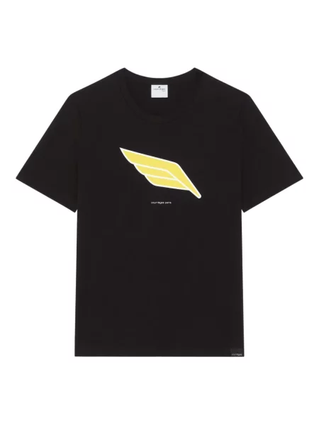 Tricou Courreges cu imagine negru