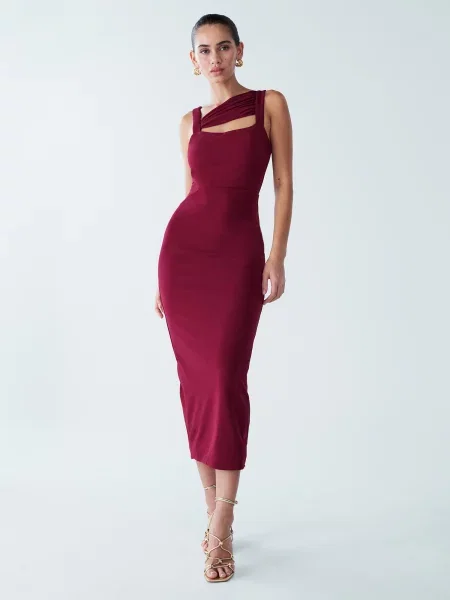 BWLDR Rochie WALKIN burgundy roșu