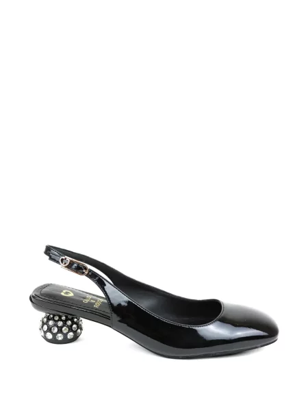 Pantofi cu toc Gold & Rouge slingback negru