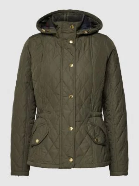 Kurtka pikowana z odpinanym kapturem model ‘MILLFIRE’ Barbour oliwkowa