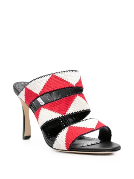 Sandale Manolo Blahnik cu bretele roșu