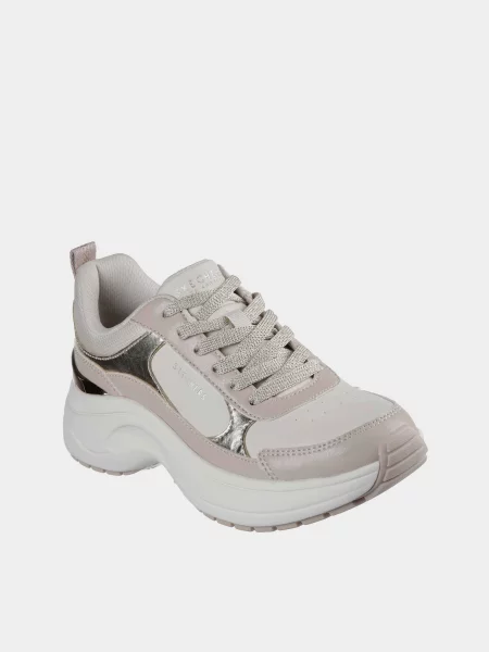 Кожаные кроссовки Skechers бежевые