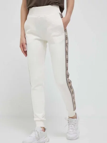 Спортен панталон Guess с апликация бежово