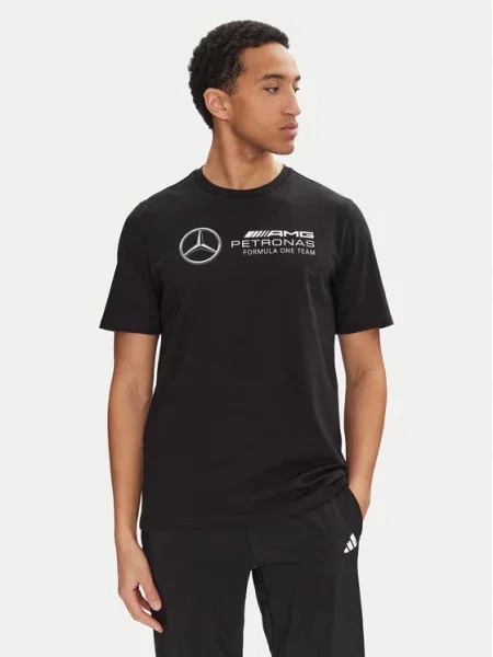Adidas T-shirt Mercedes AMG Petronas Formula One Team DNA Graphic Crna Regular Fit bijela