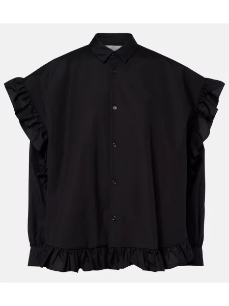 Bluză Noir Kei Ninomiya cu volane negru