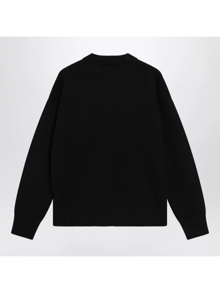 Sweter Ami Paris wełniany czarny
