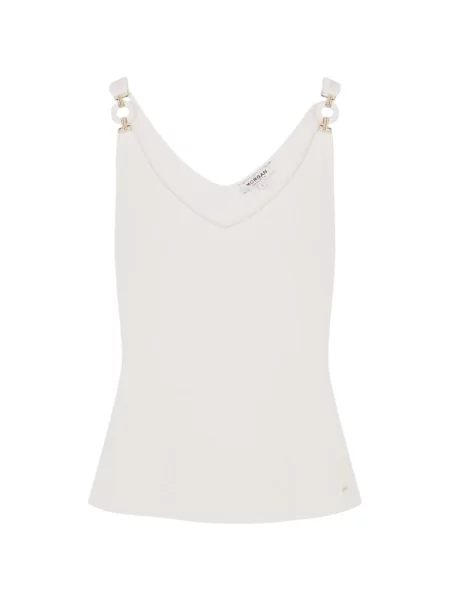 V-nyakú felső Morgan De Toi fehér
