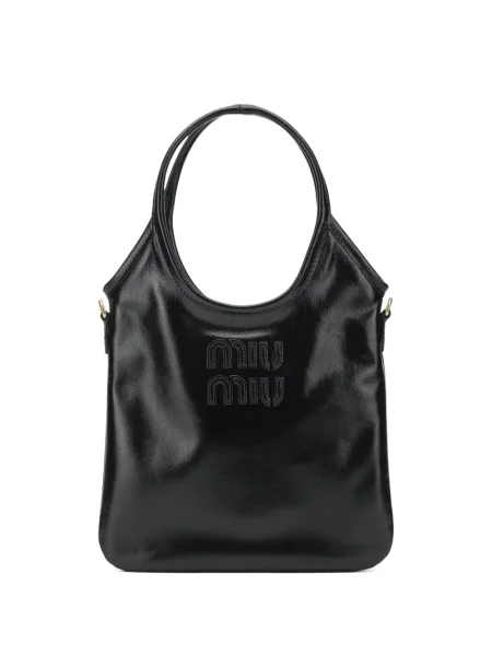 Geanta de piele Miu Miu din piele negru