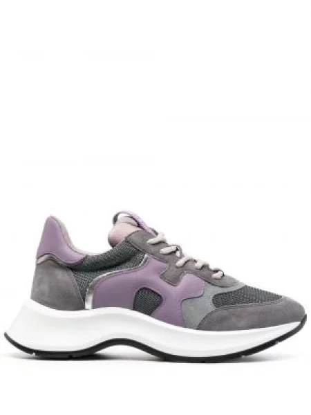 Sneakerși Hogan cu șireturi din dantelă gri