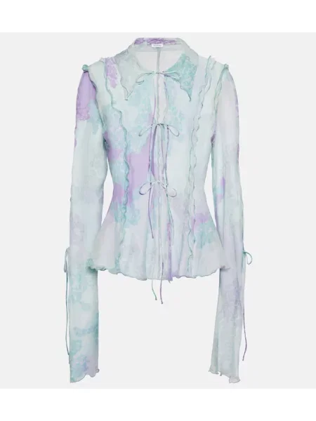 Top Acne Studios de mătase cu imagine