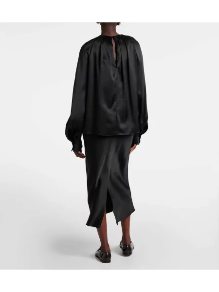 Šilkinis palaidinė Max Mara juoda