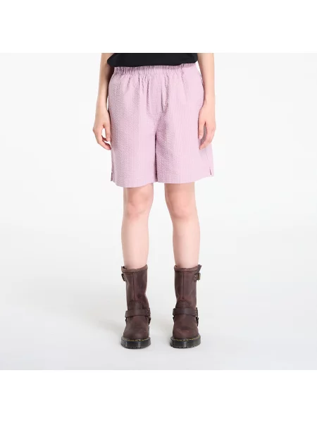 Pantaloni scurți Carhartt Wip cu dungi scurte roz