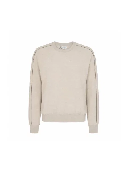 Jedwabny sweter Brunello Cucinelli beżowy