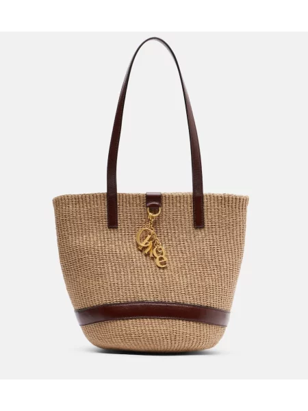 Geantă Chloé din piele bej