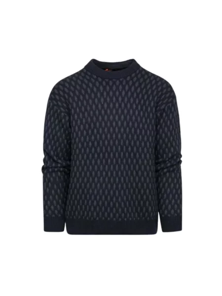 Sweter Hugo Boss wełniany niebieski