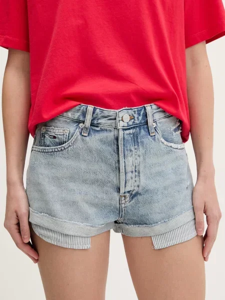 Tommy Jeans kratke hlače za žene traper plava