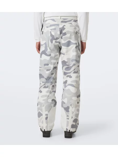 Cu centură pantaloni de schi Bogner cu model camuflaj alb
