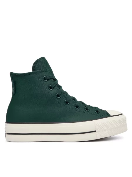 Plátěnky Converse Chuck Taylor All Star Lift Platform Water-Repellent Tmavě zelená
