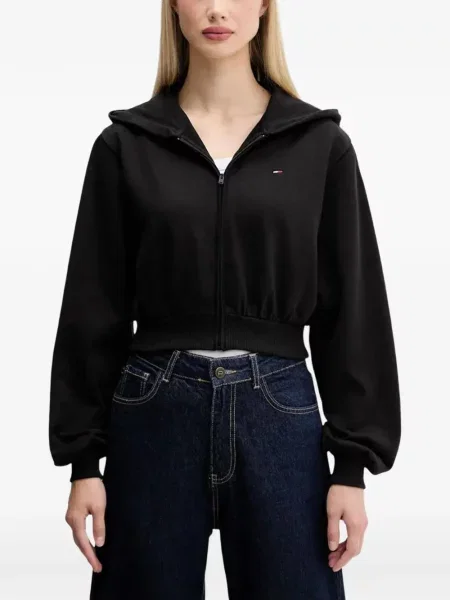 Hanorac cu glugă Tommy Jeans negru